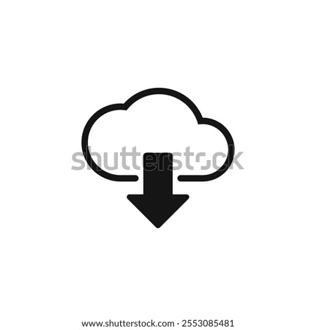 Download icon. cloud computing.  simple vector design