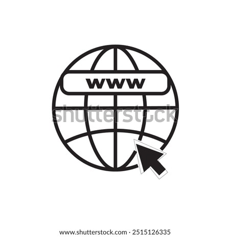 This vector features a sleek, modern globe icon, perfect for variety of design projects. globe is depicted with clean lines and sharp details, making it ideal for use in digital and print media.