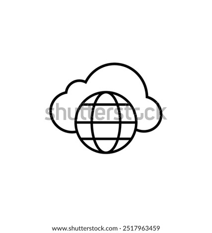 This vector features a sleek, modern globe icon, perfect for variety of design projects. globe is depicted with clean lines and sharp details, making it ideal for use in digital and print media.