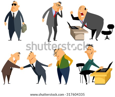 Vector illustration of a six profession people