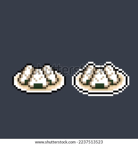 onigiri in pixel art style