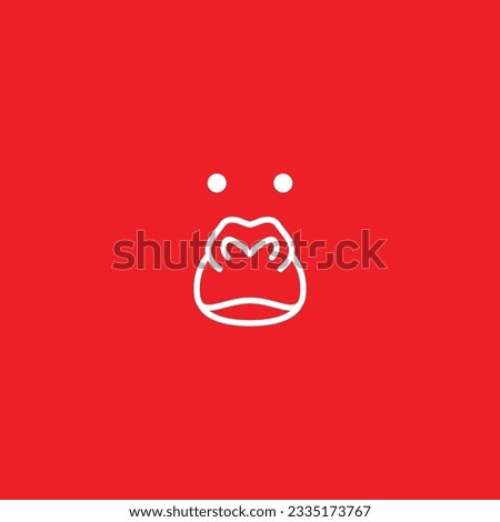 simple and easy to remember gorilla face logo