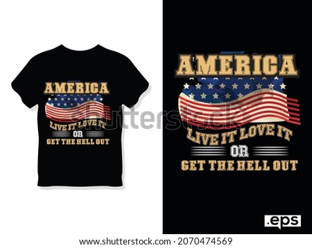 America Army T-Shirt Design. Veterans Day. Military T-Shirt Design