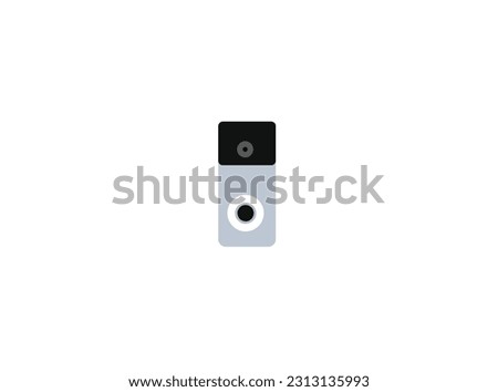 my doorbell camera vector, z wave camera doorbell, ring doorbell camera illustration, cam icon, security  icon design for business, office cctv vector