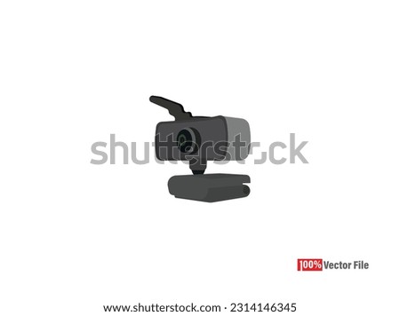 Isometric CCTV webcam elements Security and technology concept - webcam Vector illustration isolated on white background CCTV camera icons. Vector illustrations webCam.