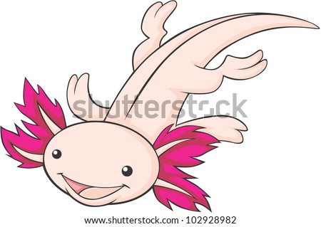 Vector Images Illustrations And Cliparts Cute Mexican Axolotl Cartoon Hqvectors Com