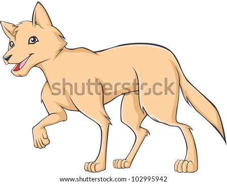 Happy Dingo Cartoon Stock Vector Illustration 102995942 : Shutterstock