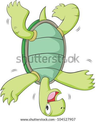 Happy Turtle Cartoon head spinning