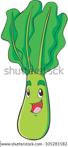 Happy Chinese Cabbage Illustration - 105281582 : Shutterstock