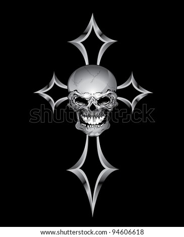 Skull And Cross Stock Vector Illustration 94606618 : Shutterstock