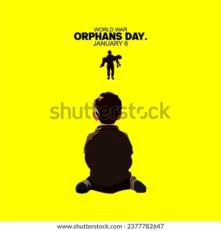 Vector illustration of World War Orphans Day