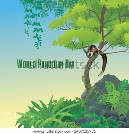 Vector illustration of World Pangolin Day