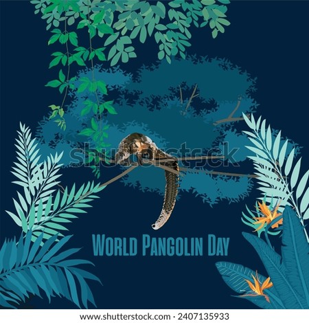Vector illustration of World Pangolin Day