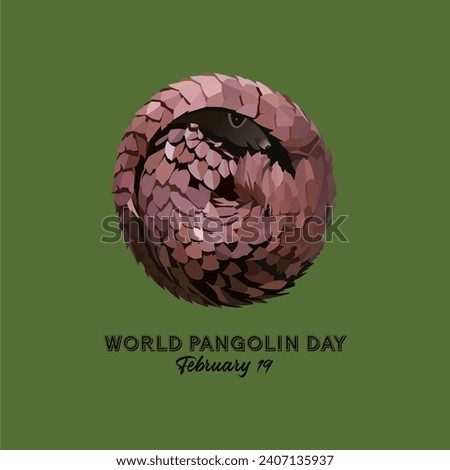 Vector illustration of World Pangolin Day