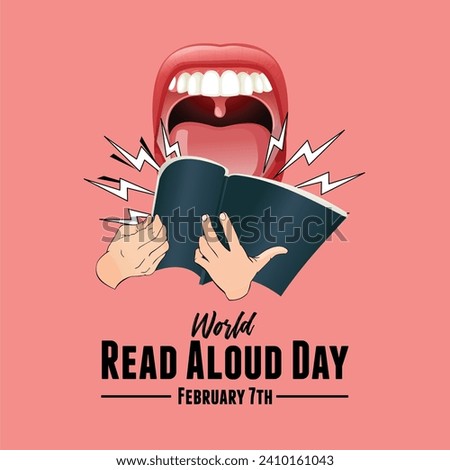 Vector illustration of World Read Aloud Day.