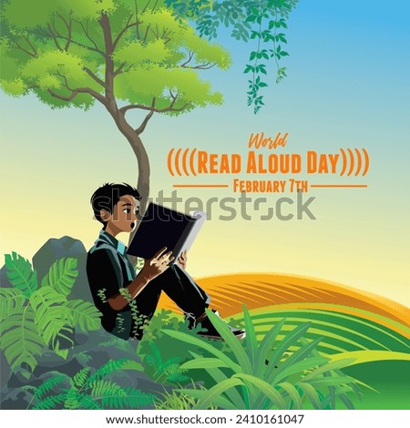 Vector illustration of World Read Aloud Day.