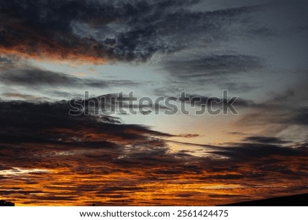 Similar – Image, Stock Photo Sunset behind dark clouds