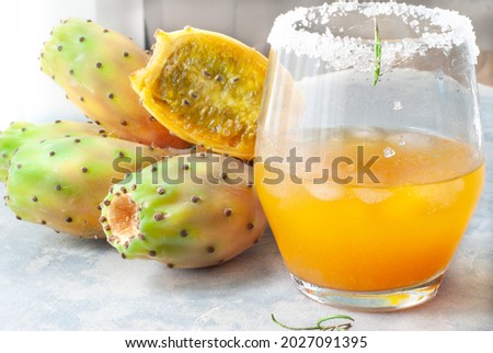 Prickly pear with cactus fruit Сток-фото © 