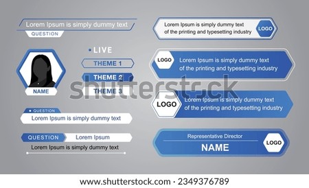 News ticker base Hexagonal design Distribution materials