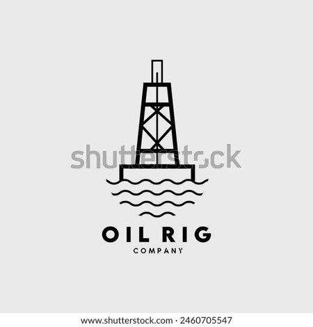 offshore oil drilling equipment logo design