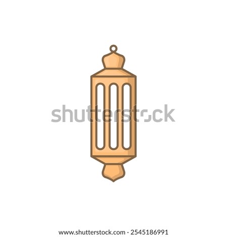 Lantern vector isolated. Muslim latern icon on white background. Icon for web design, apps, sticker, banner, poster, printing usage and part of logo.