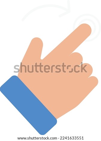 swipe right gesture Icon Vector FLat Illustration