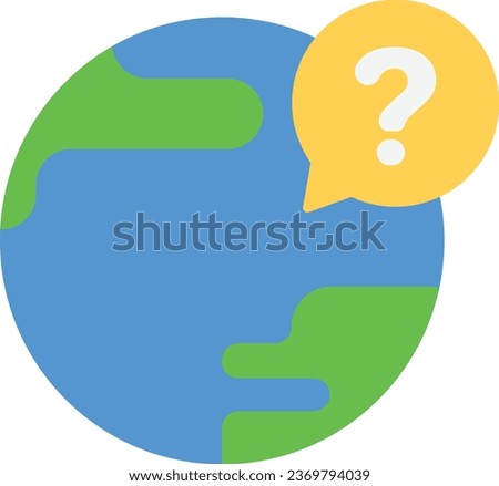 Geography Earth World Icon Vector Flat Illustration