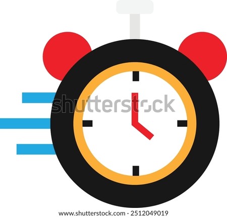 Stopwatch Timer Time Icon Vector Flat Illustration