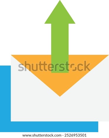 Send Message Mail Icon Vector Flat Illustration