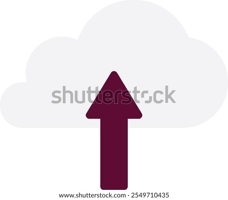 Upload Arrow Up Icon Vector Flat Illustration