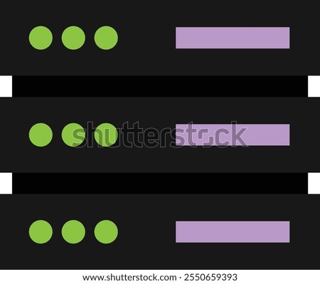 Servers Database Network Icon Vector Flat Illustration