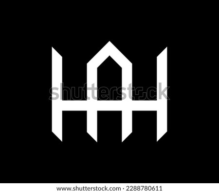 The initial HAH logo. HAH letter mark logo design