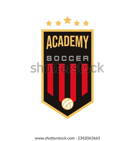 Soccer team emblem logo design vector illustration.
shield and stars soccer emblem logo.
Sport games.
soccer ball.
Football club logo.
MLS logo.
