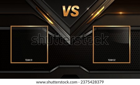Versus VS, Luxury Business Challenge, Technology Background, Elegant Digital Design Black and Gold, Creative Solution for Presentations Web, Apps, Games and Print, Perfect for Banners