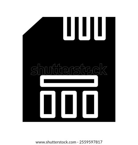 SD Card Icon. Concept of digital storage and data transfer.