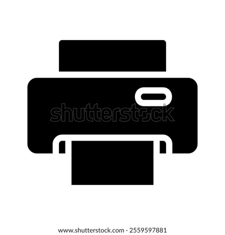 Printer icon. Concept of printing, office work, and document management.