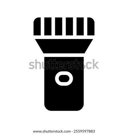 Flashlight icon vector. Concept of lighting, electricity, and portable.