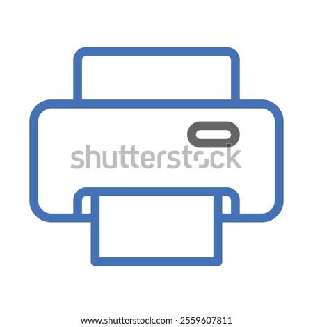 Printer icon. Concept of printing, office work, and document management.