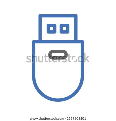 USB flash drive icon. Concept of data storage and transfer.