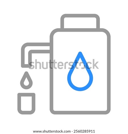 Water filter icon. Concept of clean water, purification, and filtration.