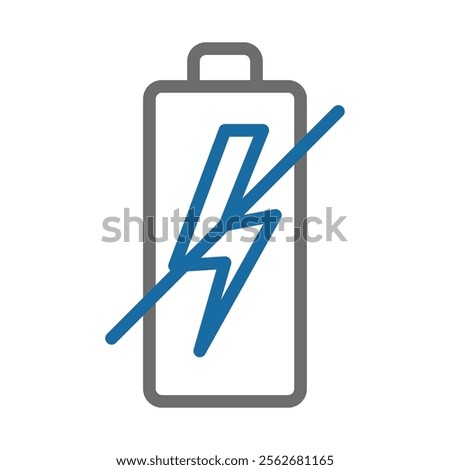 Battery with no charge. Concept of energy, power, and depletion.