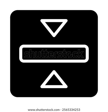 Vertical alignment icon. Concept of text formatting and document editing.