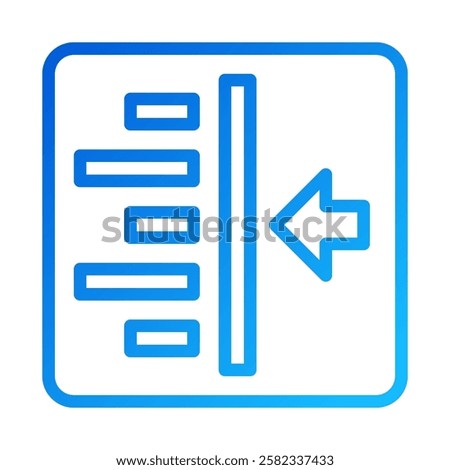 Data Import Vector Icon in Gradient Blue Style