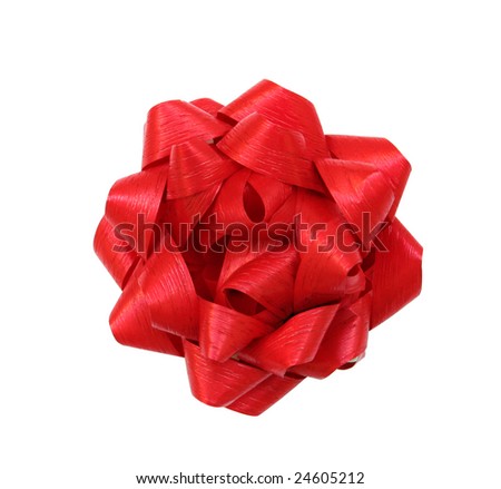 red gift bow