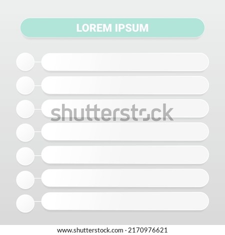 Infographic list for banners, web etc. 	
Vector White Banner Steps Infographic List 1 to 7 without text.