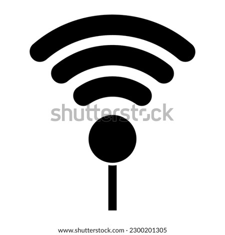 Signal icon vector. Wi Fi illustration sign. Connection symbol or logo.