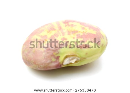 Lima bean isolated on white background
