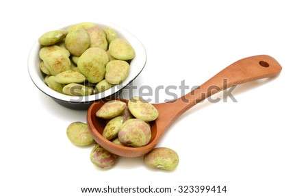 Lima beans isolated on white background