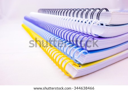 Similar – Image, Stock Photo Spiral notebook with colored pencils and with copy space for your image or text