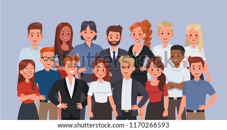 Business people working in office character vector design. 